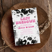 Letzte Kuh drucken Hot Pink Brautparty Geschenkanhänger