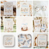 Cowboy First Rodeo Geburtstags-Teller Pappteller