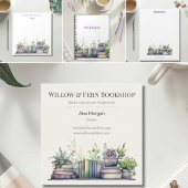 Books and Plants Watercolor Notebook Notizblock