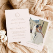 Boho Cream und Terracotta Wedding Website qr Code Begleitkarte