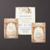 Träumerische Creme-Blumen-Indische Mandap-Hindu-Ho Save The Date (Personalisiere diese Kollektion eines unabhängigen Creators.)