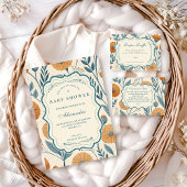 Cream Garden Botanical Baby Shower Einladung