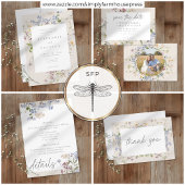 Cream Wildflower Garden Elegant Wedding Einladung