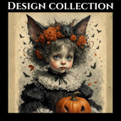 Creepy Viktorianisch Girl Halloween Postcard Grüße Postkarte