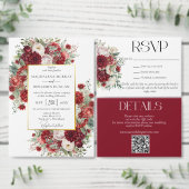 Bright Crimson Red Burgundy Blume Vielen Dank Runder Aufkleber (Personalisiere diese Kollektion eines unabhängigen Creators.)