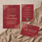 23 Table Gold Frills auf Red Wedding Seating Chart Poster (Personalisiere diese Kollektion eines unabhängigen Creators.)