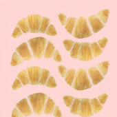 Croissant Rose Aquarell Serviette