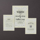 Custom golden floral Wedding Card Begleitkarte (Personalisiere diese Kollektion eines unabhängigen Creators.)