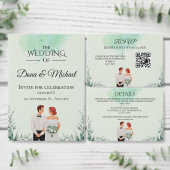 Custom green watercolor flowy wedding begleitkarte (Personalisiere diese Kollektion eines unabhängigen Creators.)
