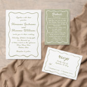 Datum der Hochzeit des benutzerdefinierten grünen  Einladungsbanderole (Personalisiere diese Kollektion eines unabhängigen Creators.)