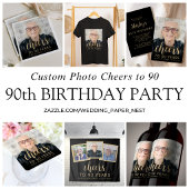 90. Geburtstagsfeier Foto Prost Pappteller