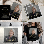 Budget Foto Hallo 70 Geburtstagsparty Einladung