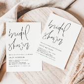 Minimalistisches handgeschriebenes Skriptschwarzes Einladung