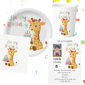 Kinder glücklich zum Geburtstag Pappteller