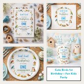 Cute Birds 1st Birthday Party – Fun Kids Pappbecher