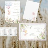 Blush Bloral Bunny Es ist ein Mädchen Dusche Willk Banner