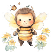 Yellow Niedlich Bee Florals Baby Dusche Mittlere Geschenktüte