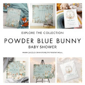 Vintages Bunny Script Welcome Virtual Baby Dusche Poster