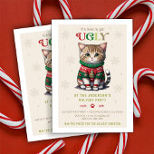 Niedliches Cat Ugly Sweater Party Pappbecher