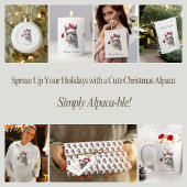 Niedliche Weihnachten Alpaca, Brauch Pappteller