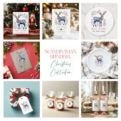 Scandinavian Folk Reindeer Christmas Party Suplies Mittlere Geschenktüte