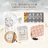 Niedlich Pastel White Boo Ghost Halloween Seidenpapier