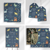 Niedliche Dinosaurier Personalisiert Geburtstags-T Pappteller