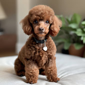 Teacup Poodle with Hat Leinwanddruck