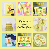 Niedliche lustige Kindergiraffe zum Geburtstag Pappteller