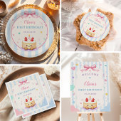 Süßer Kuchen 1. Geburtstagsfeier Serviette