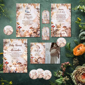 Niedliche Grünwaldtiere Woodland Babydusche Runder Aufkleber