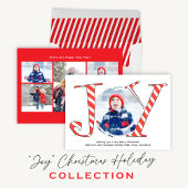 Niedliches Weihnachts-Foto Joy Typografy Custom Geschenkpapier Set