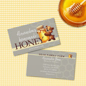 Cute Bear Honey Jar Honeycomb Product Label Ovaler Aufkleber