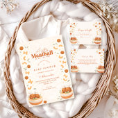 Cute Little Meatball Baby Shower Einladung