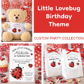 Niedlich Modern Red Ladybug Geburtstagsparty Danke