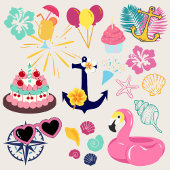 Cute Nautical Birthday Serviette