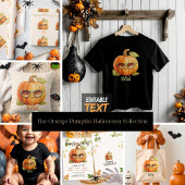 Custom Wassercolor Niedlich Pumpkin Orange Hallowe Geschenkpapier