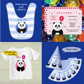 1. Geburtstag Panda rotes Muster Pappteller