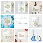 Cute Pastel Watercolor Dinosaurs Birthday Geschenkschachtel