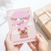 Cute Capybara Hot Air Balloon Seidenpapier