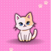 Süße rosa Kitty-Katze personalisierter Name Post-it Klebezettel