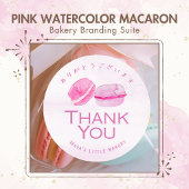 Rosa Wasserfarb-Macarons-Allergie-Warnung Runder Aufkleber