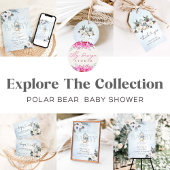 Winter Polar Bear Boy Baby Dusche Pappteller