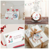 Frohe Weihnachten Gnome Holiday Elegant Foliage