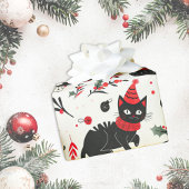 Niedlich Retro Katzenjause Geschenkpapier Set