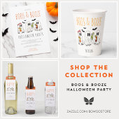 Retro-Geist und Cocktails Halloween-Rücksendeadres