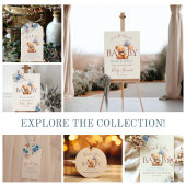 Niedlicher Teddy Bear Two Balloons Blauer Blumenst Serviette