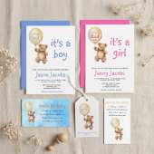 Whimsical Bärenballon Babydusche Danke Geschenkanhänger