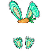 Mädchen personalisieren glückliche Ostern Bunny Pi