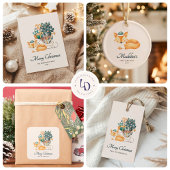 Frohe Weihnachts-Script Custom Monogram Permastempel